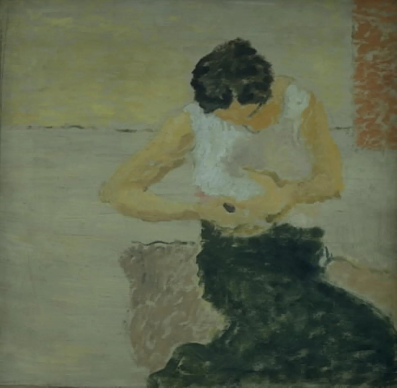 A Lady Dressing, by Unknown, 1907