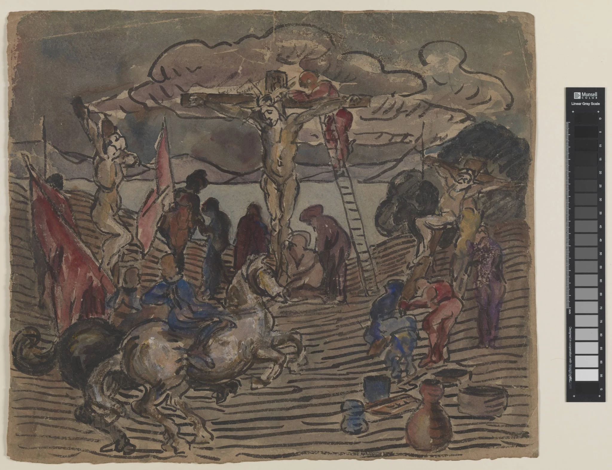 Korsfæstelsen I, by Unknown, unspecified, 1910