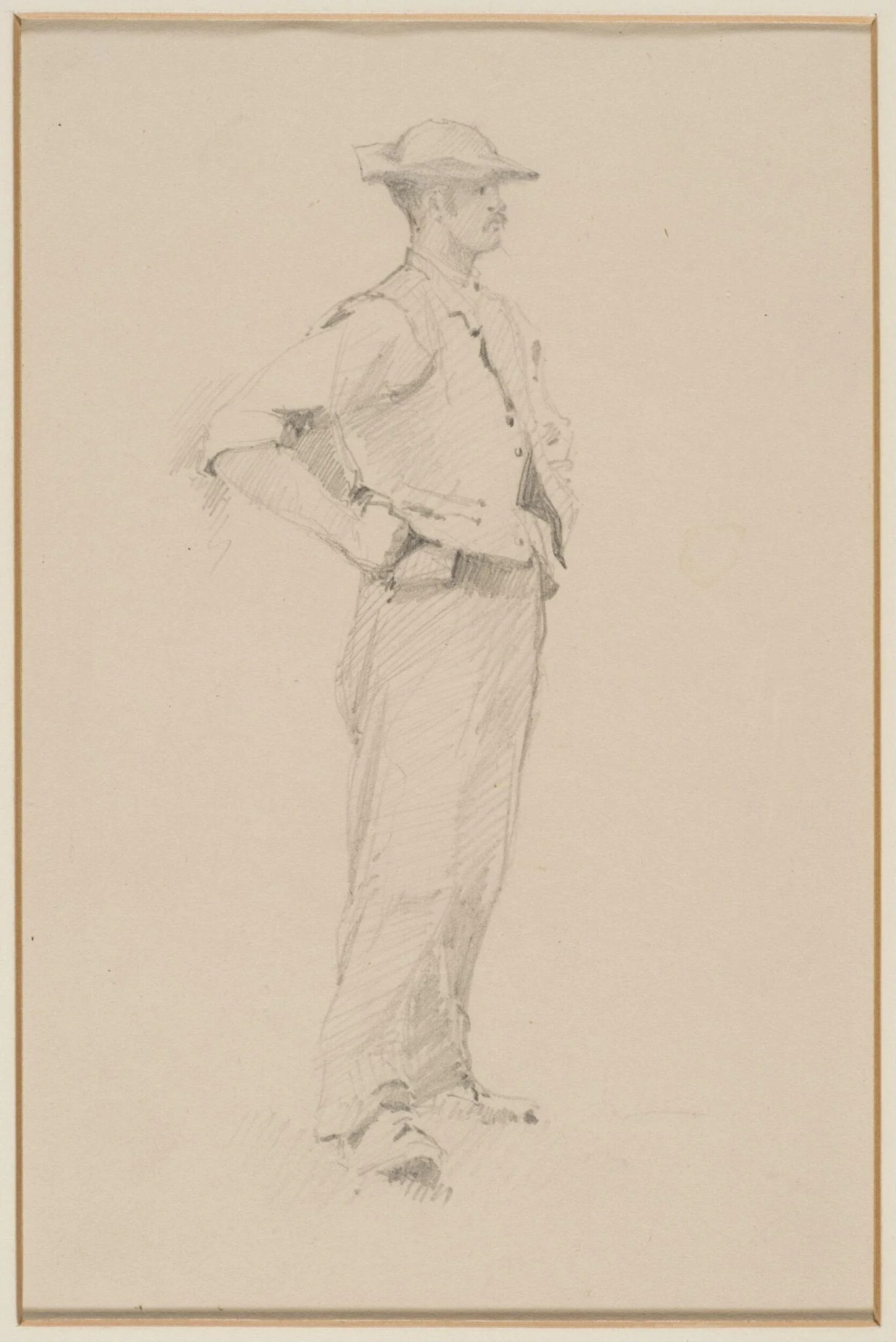 Drawings of a man, by Alfred William Rich, 1898
