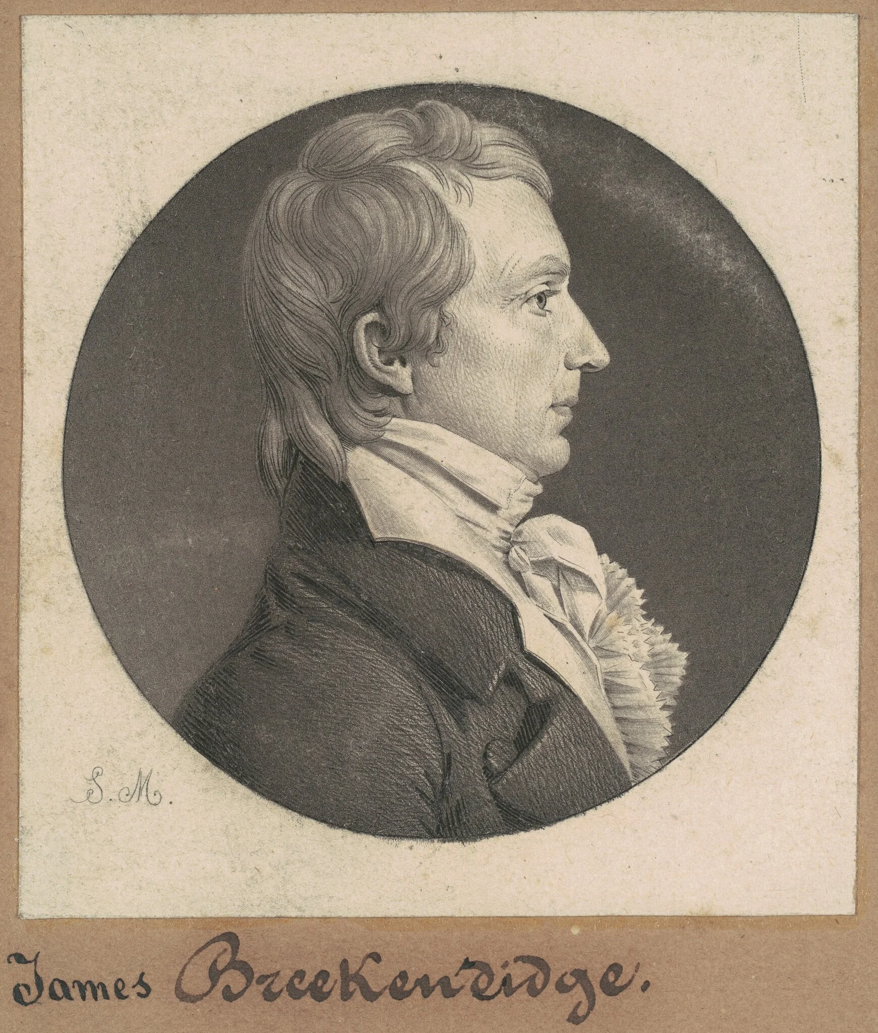James Breckinridge, by Charles Balthazar Julien Févret de Saint-Mémin, ink, 1808