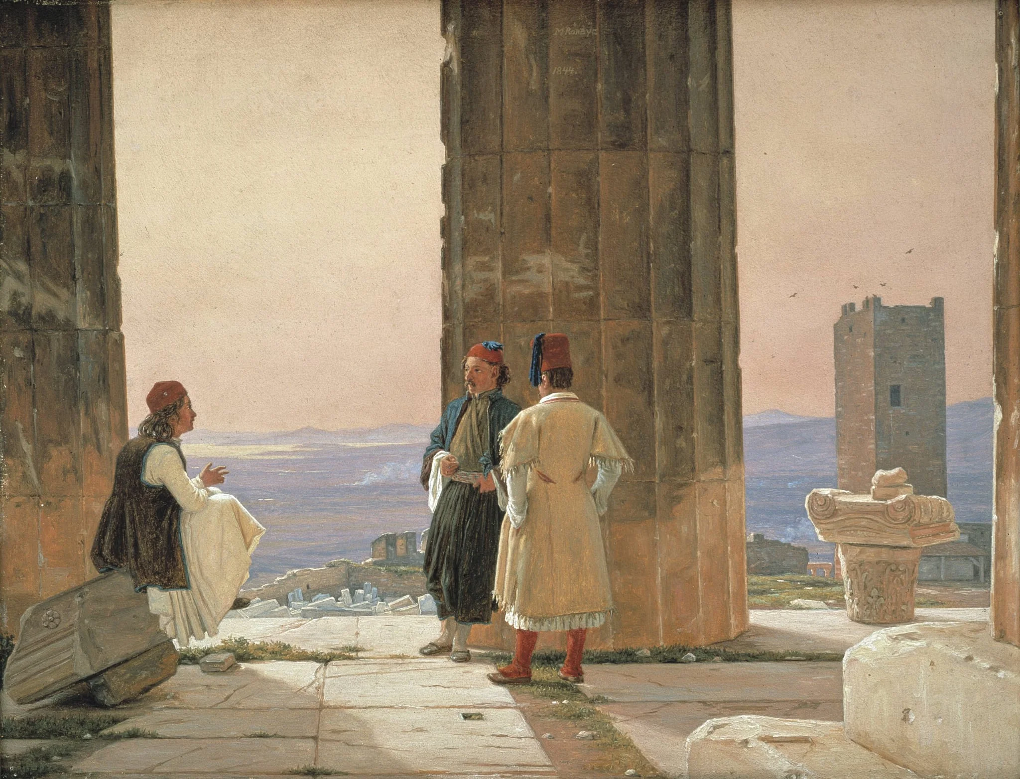 The View from the Temple of Athena on the Acropolis, by Unknown, 1844