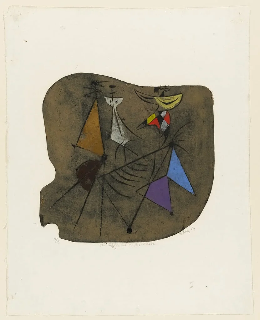 Untitled, by Seong Moy, ink, 1949