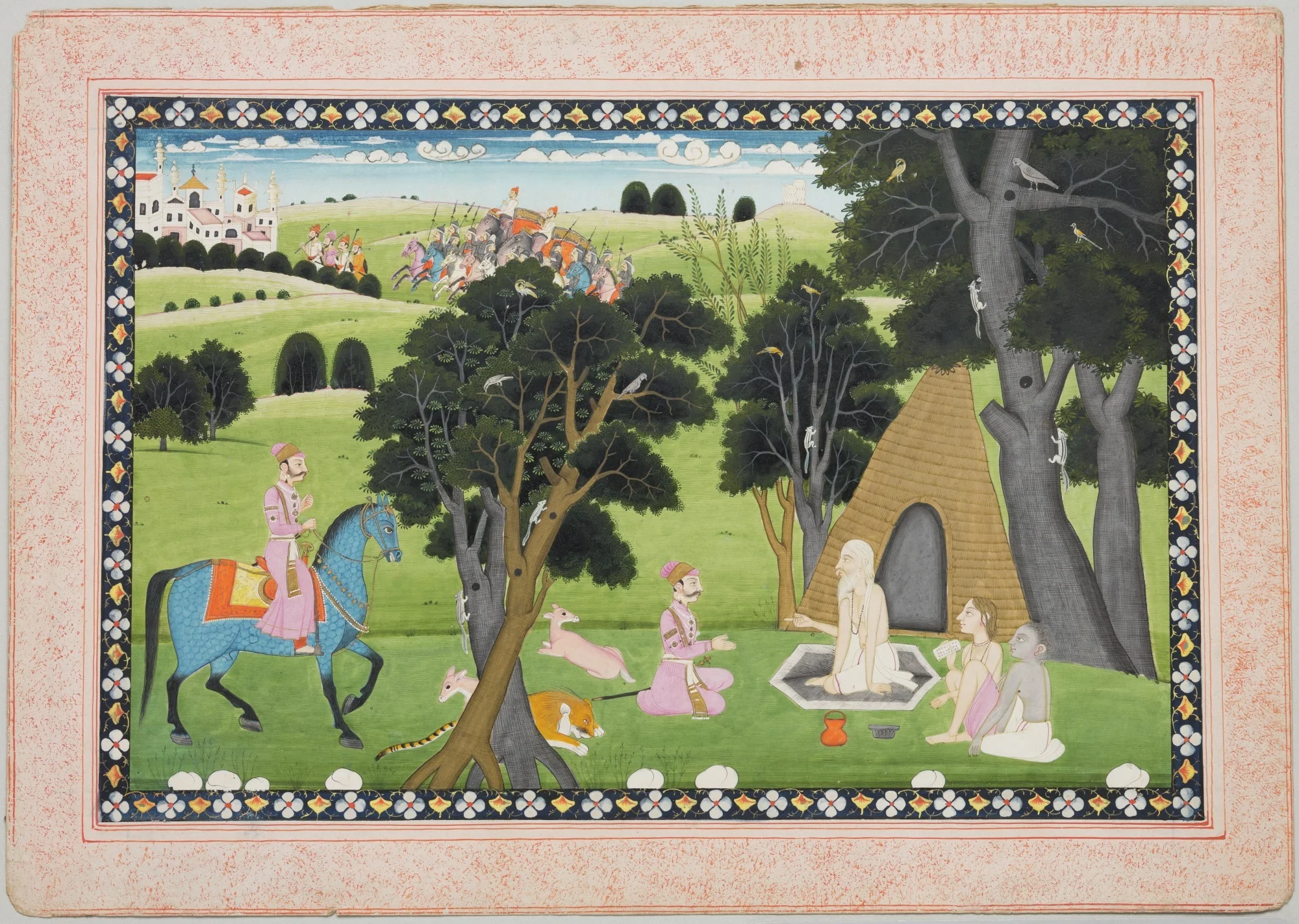 Consultation with a Hermit Guru, by Unknown, unspecified, 1800