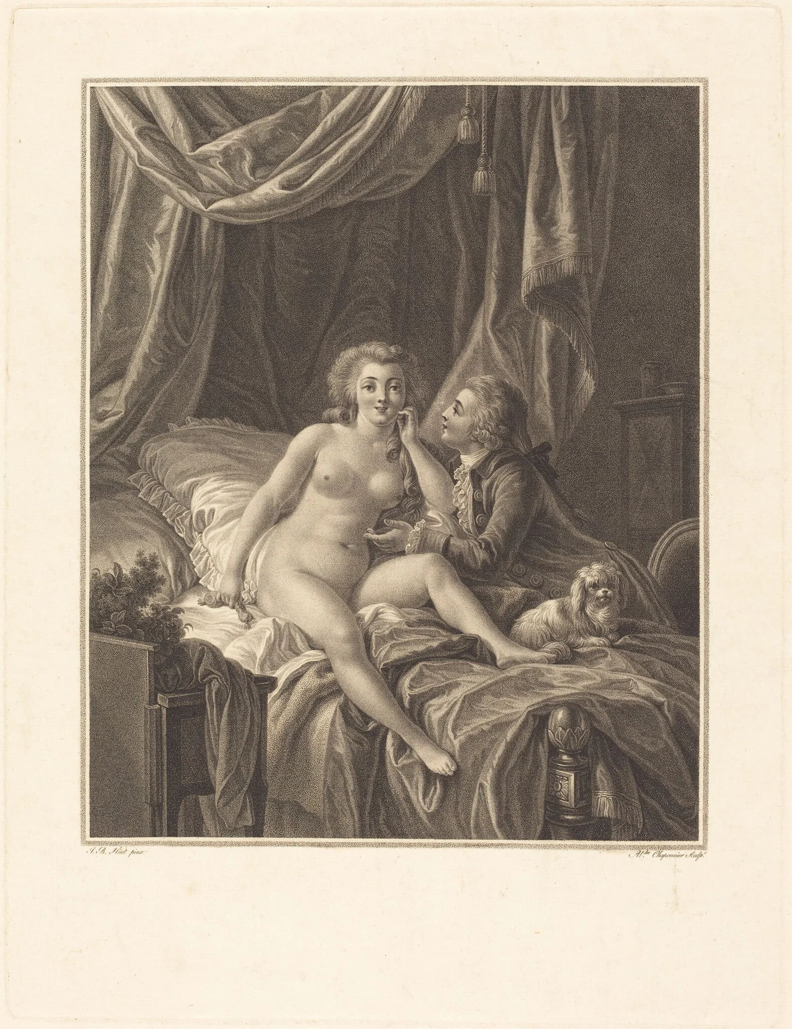 Ce qui est bon a prendre est bon a garder, by Alexandre Chaponnier, ink, 1780