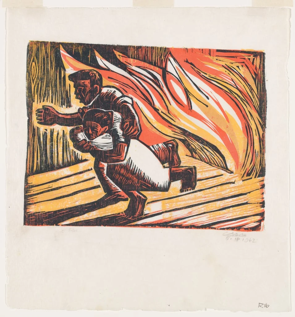 Untitled, by Peter Clarke, ink, 1962