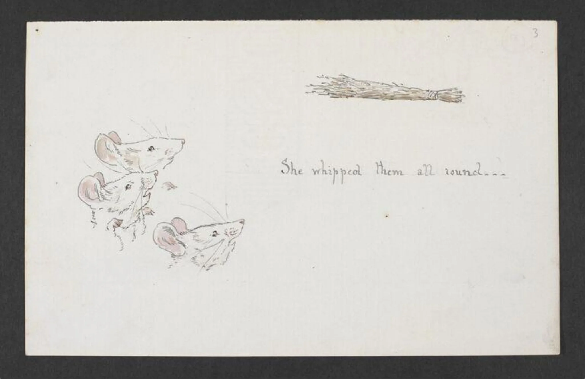 There Was an Old Woman Who Lived in a Shoe, by Beatrix Potter, watercolor, 1901