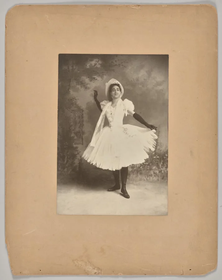 Untitled (man posing as a ballerina)