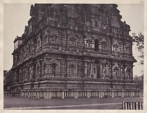 West and South Sides of the Vimana Walls, Great Temple (Brihadeshvara) at Tanjore (Thanjavur)