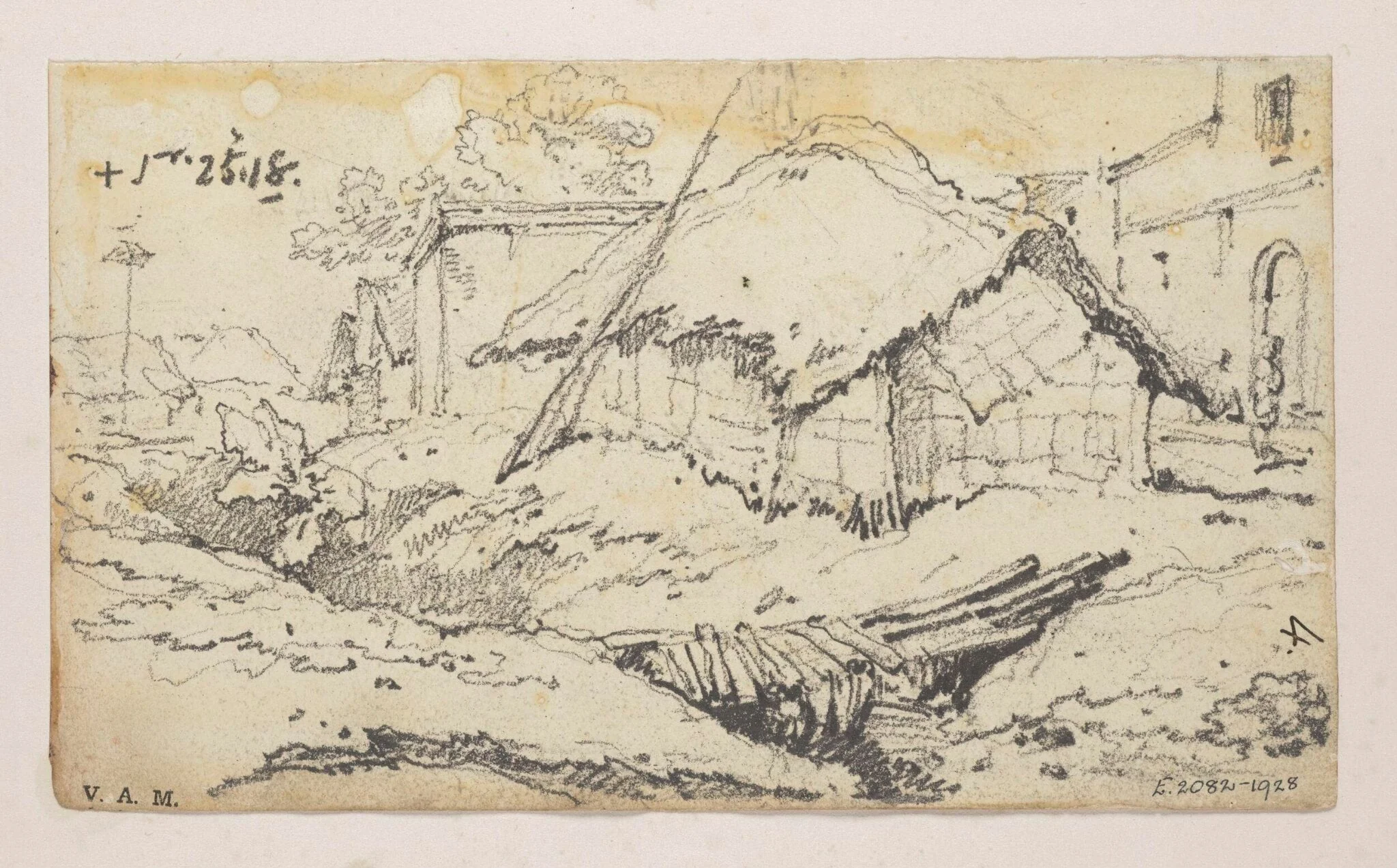 An Indian village, by George Chinnery, 13