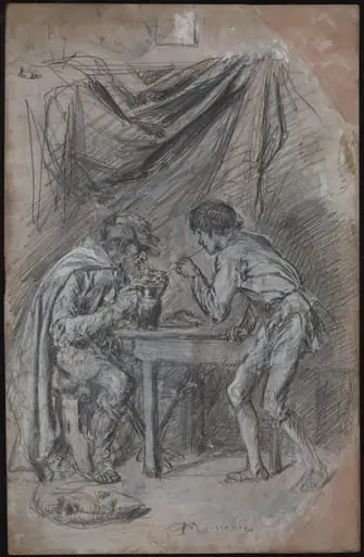 Lazarille de Tormes Stealing Drink from a Blind Man
