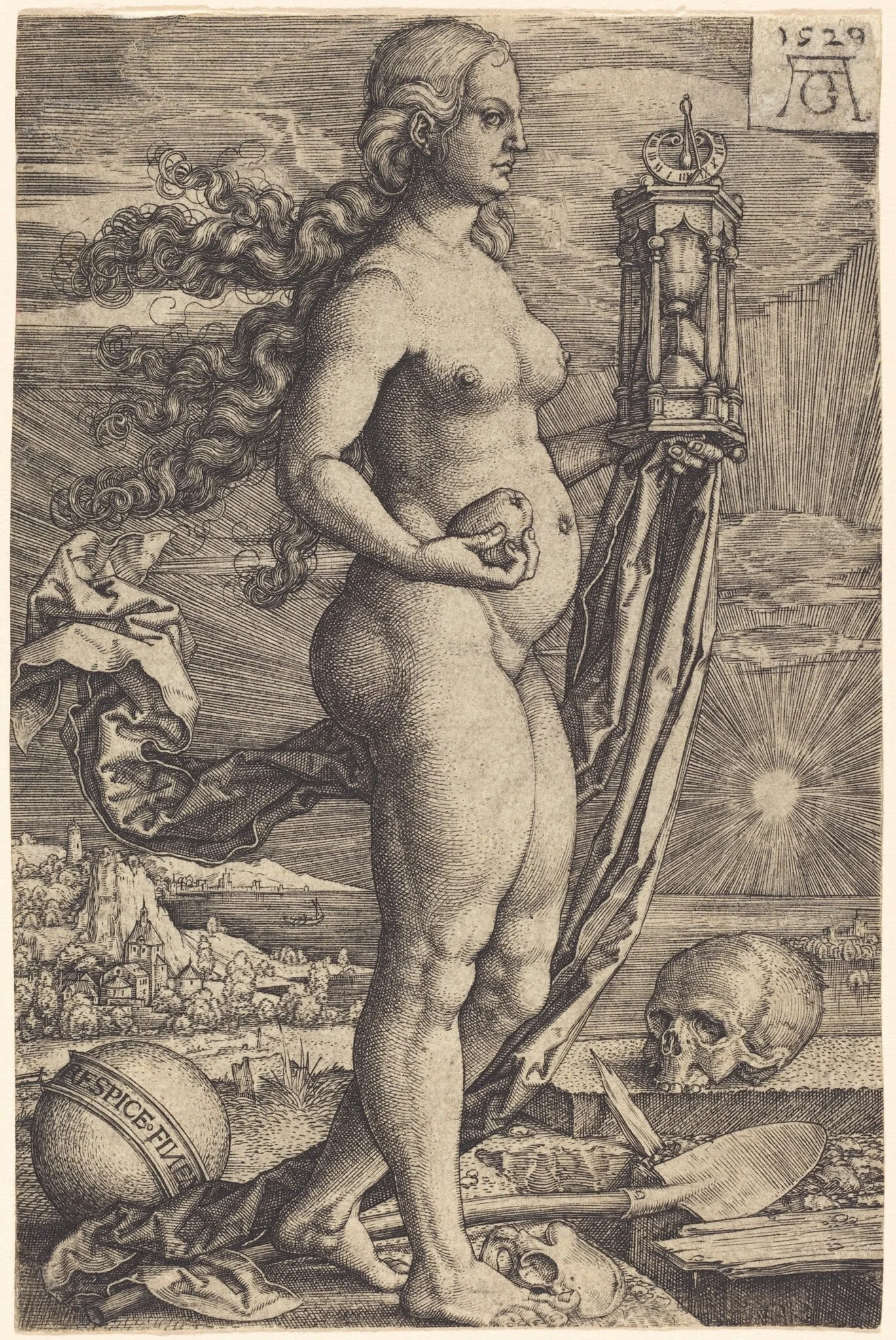 Commemoration of the Dead, by Heinrich Aldegrever, ink, 1529