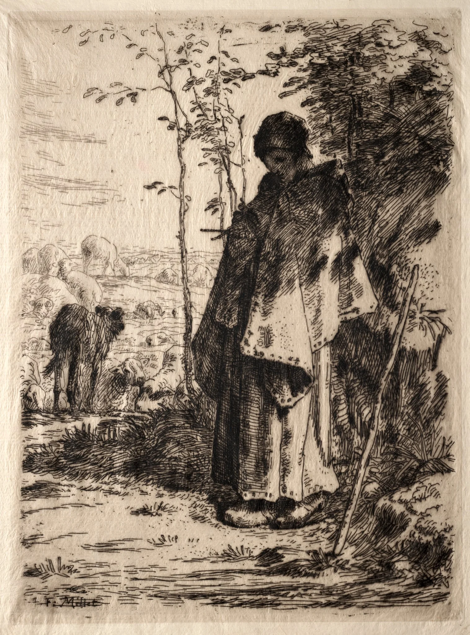 The Large Shepherdess, by Jean François Millet, 1862