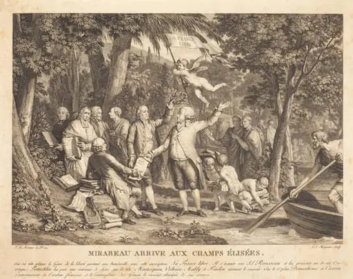 Mirabeau arrive aux Champs-Élisées