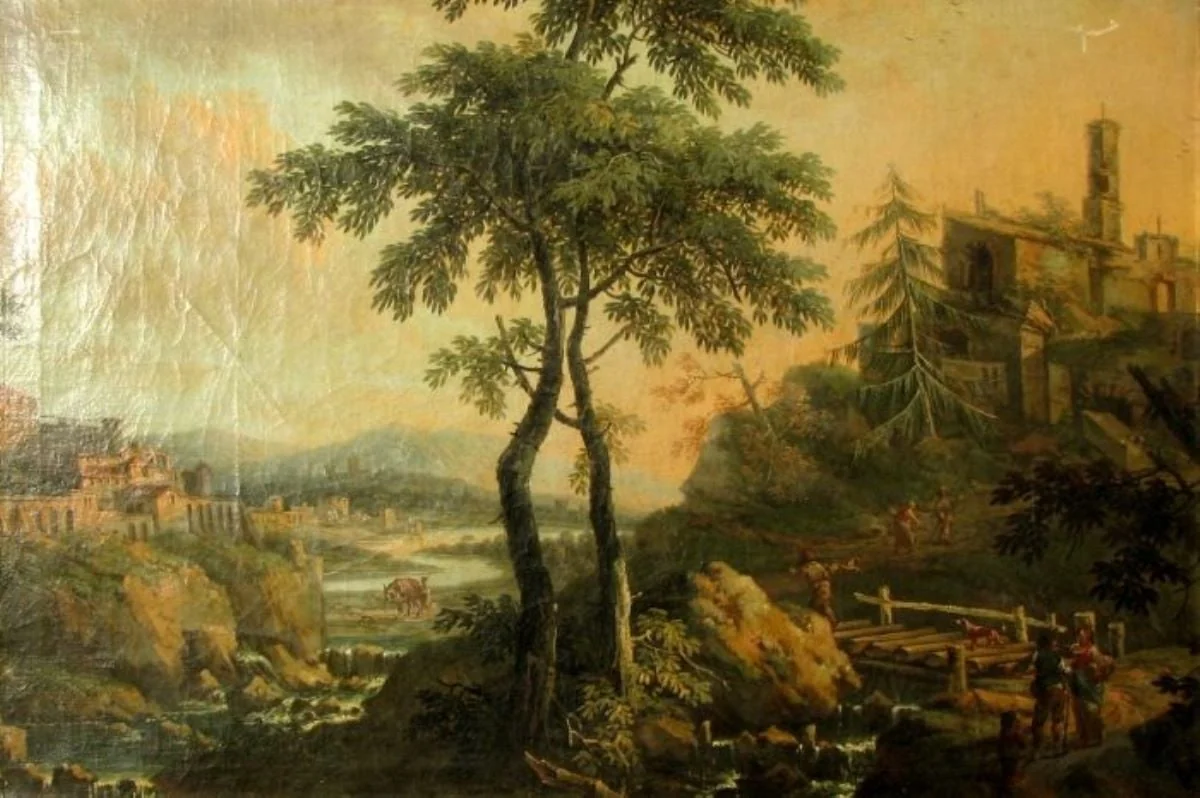 Peisaj stâncos cu ruine; pandant: Peisaj muntos cu ruine, by Anton Steinwald, unspecified