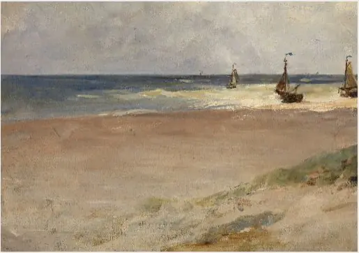 Seashore with Fishing Boats