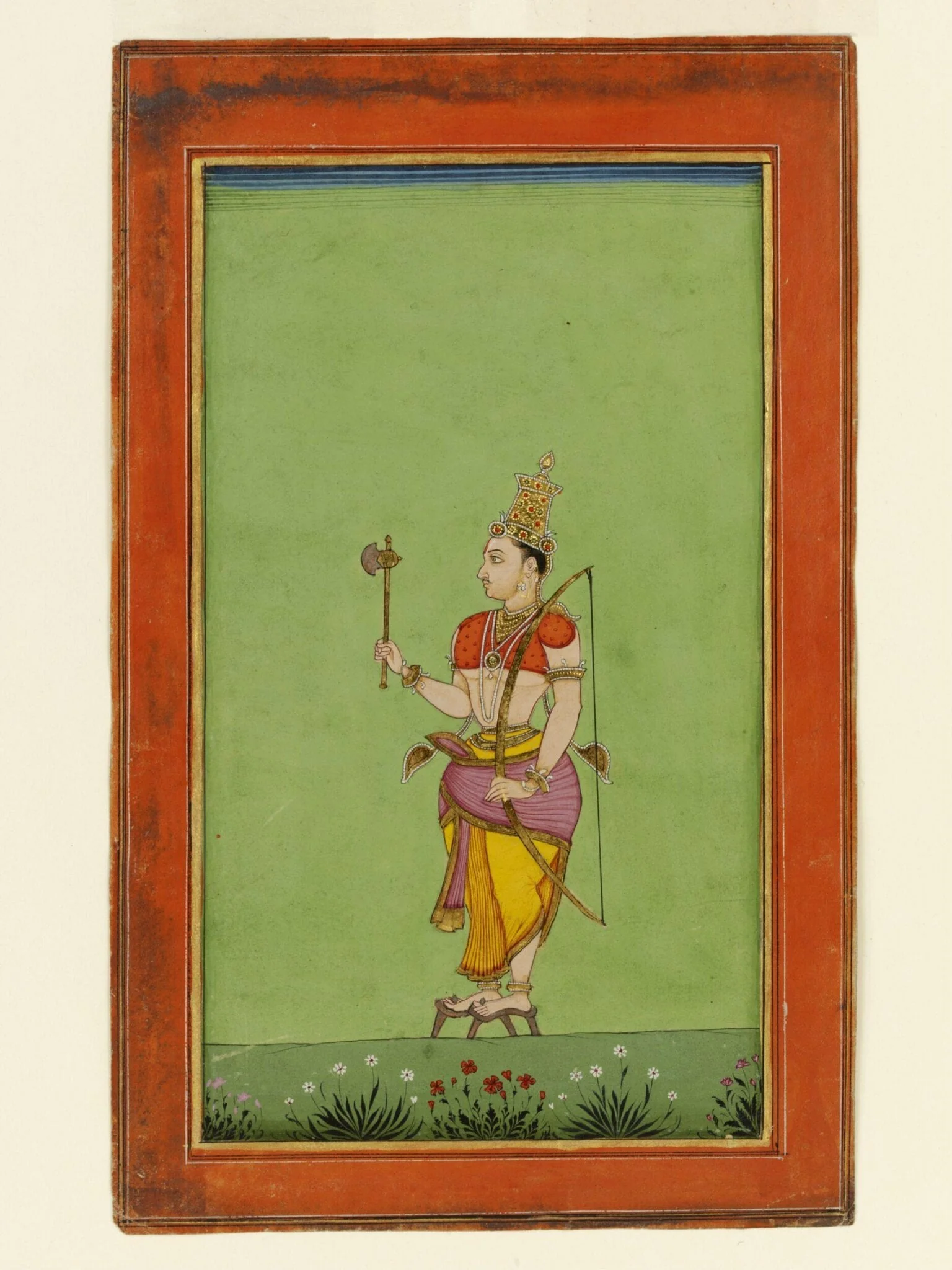 Parasurama, the sixth avatar of Vishnu, by Unknown, paint, 1780