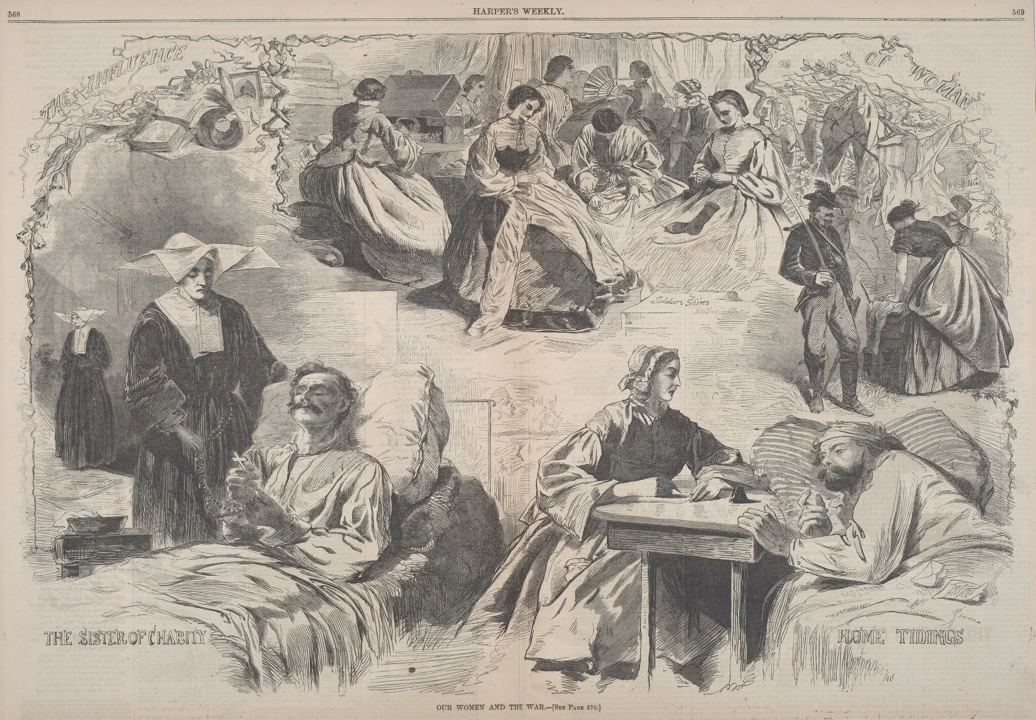 Our Women and the War, by American 19th Century, ink, 1862