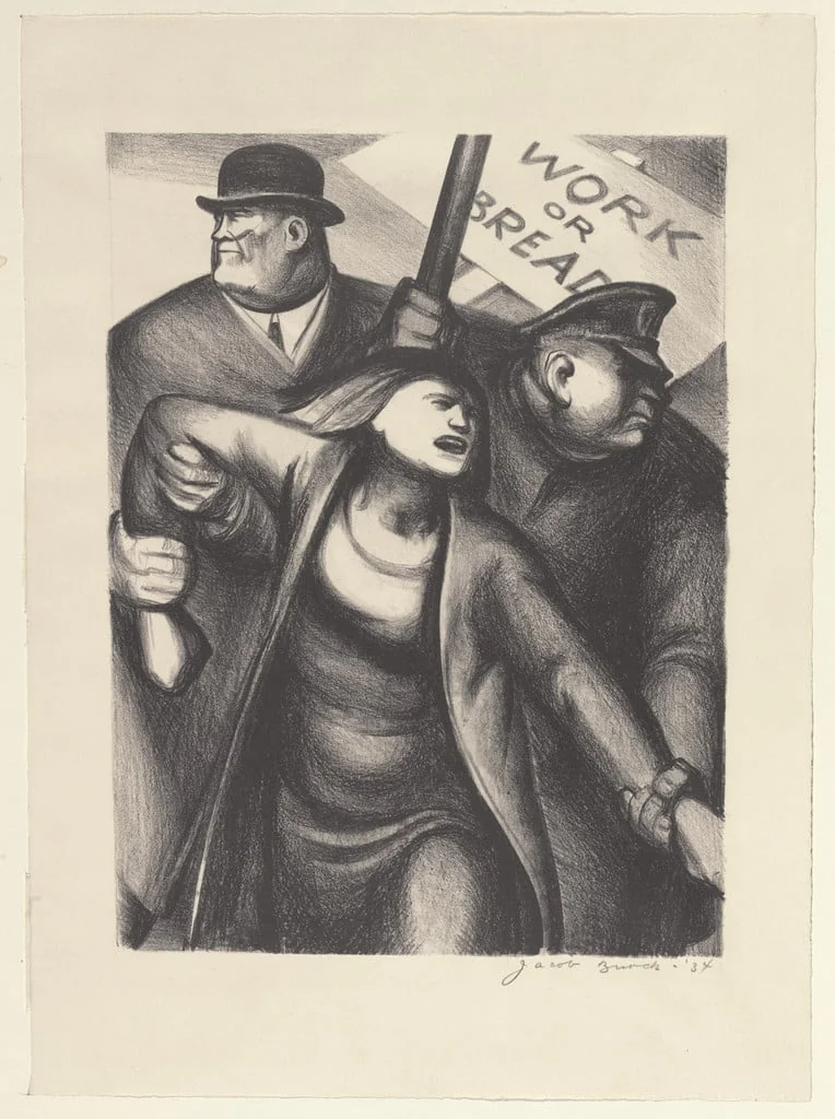 Untitled, by Jacob Burck, ink, 1934