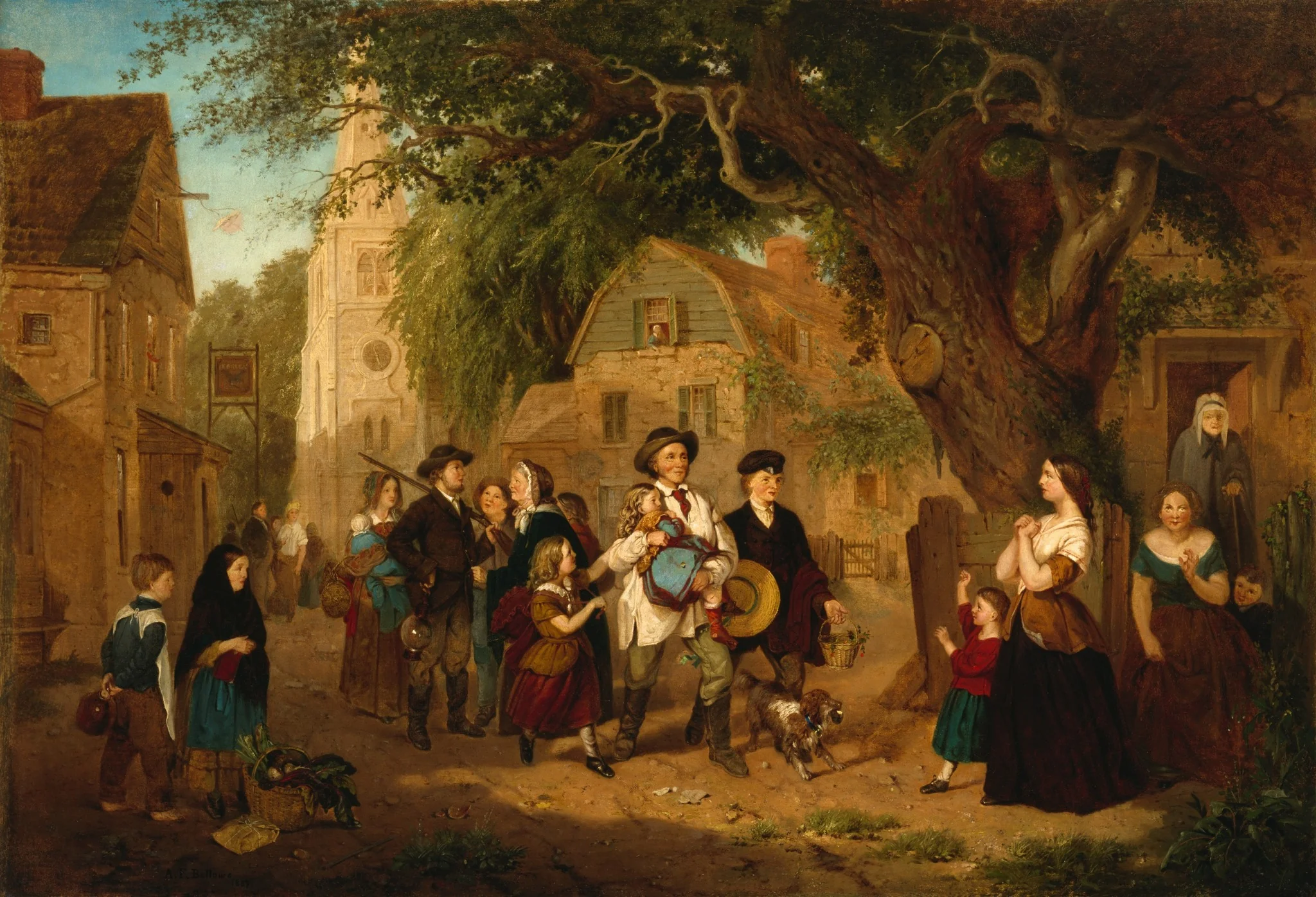 The Lost Child Returned, by Albert Fitch Bellows, oil, 1857