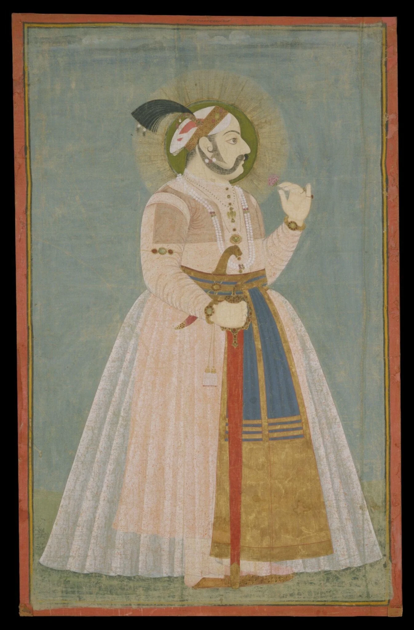 Maharana Amar Singh, by Unknown, paint, 1735