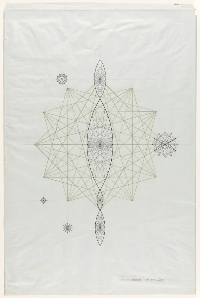 Untitled, by Richard Lippold, graphite, 1972