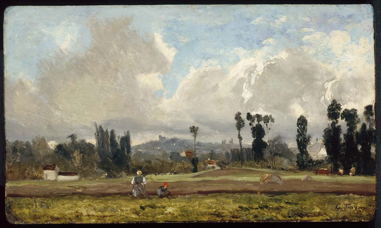 Field outside Paris, by Constant Troyon, unspecified, 1847