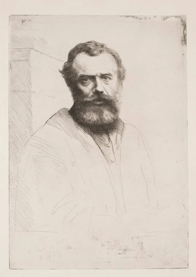 Self-Portrait (Third Plate), by Alphonse Legros, 1880