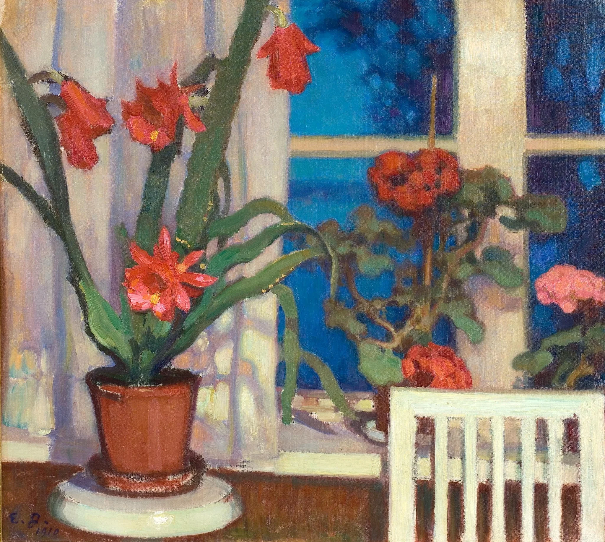 Ikkuna-asetelma Suvirannassa, by Eero Järnefelt, 1910