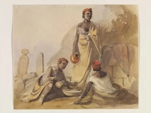 African Women at a Fountain in a Muslim Cemetery