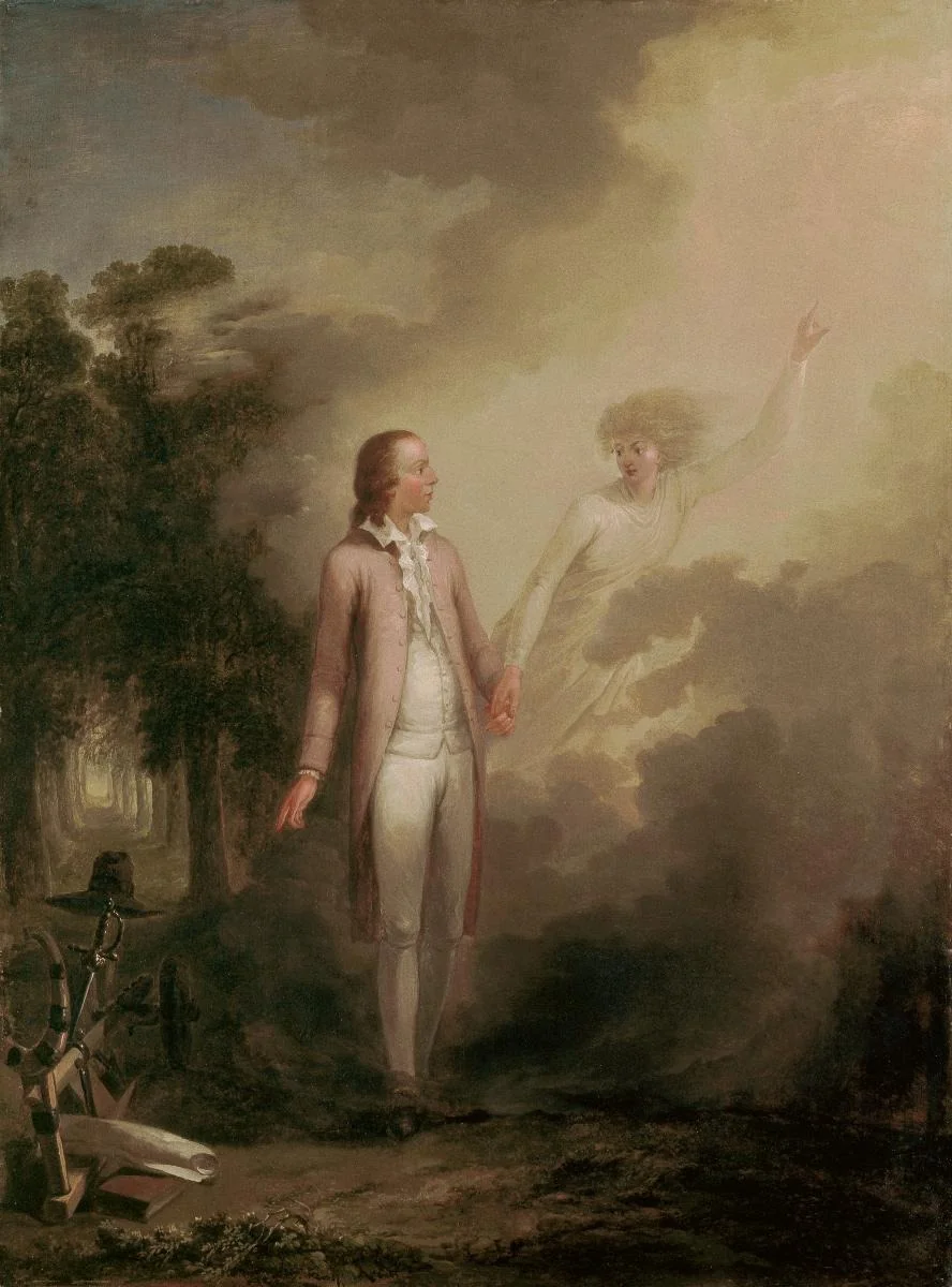 Allegorie auf den Tod einer jungen Gattin, by Heinrich Freudweiler, oil, 1796