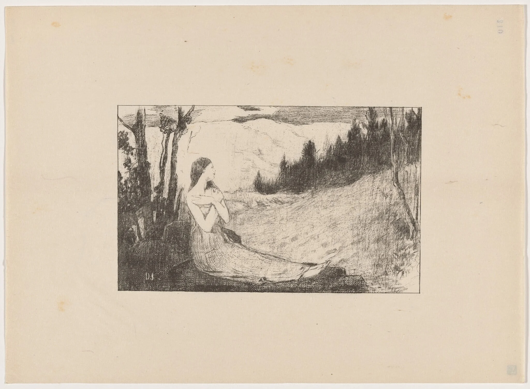 Sainte Agnès, by Jean Danguy, ink, 1895
