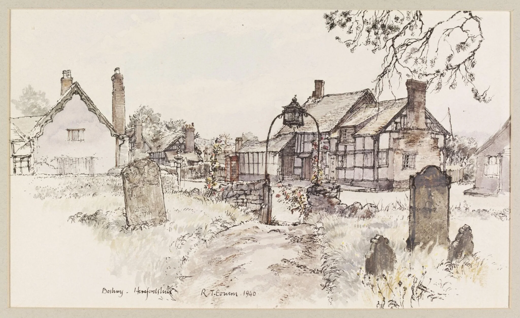 Bosbury, by Cowern, watercolor, 1940
