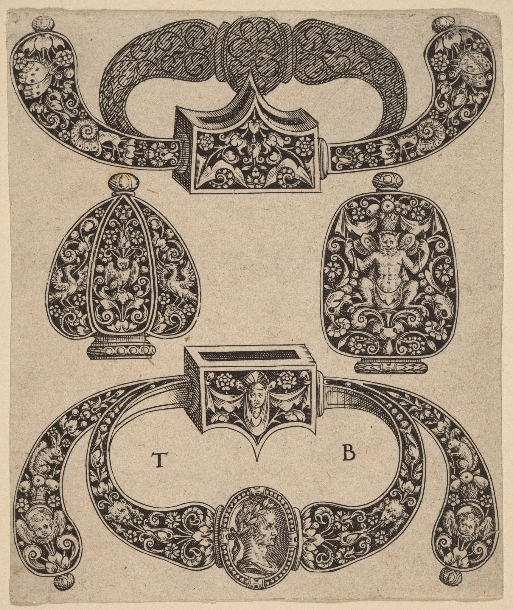 Ornament, by Theodor de Bry, ink, 1563