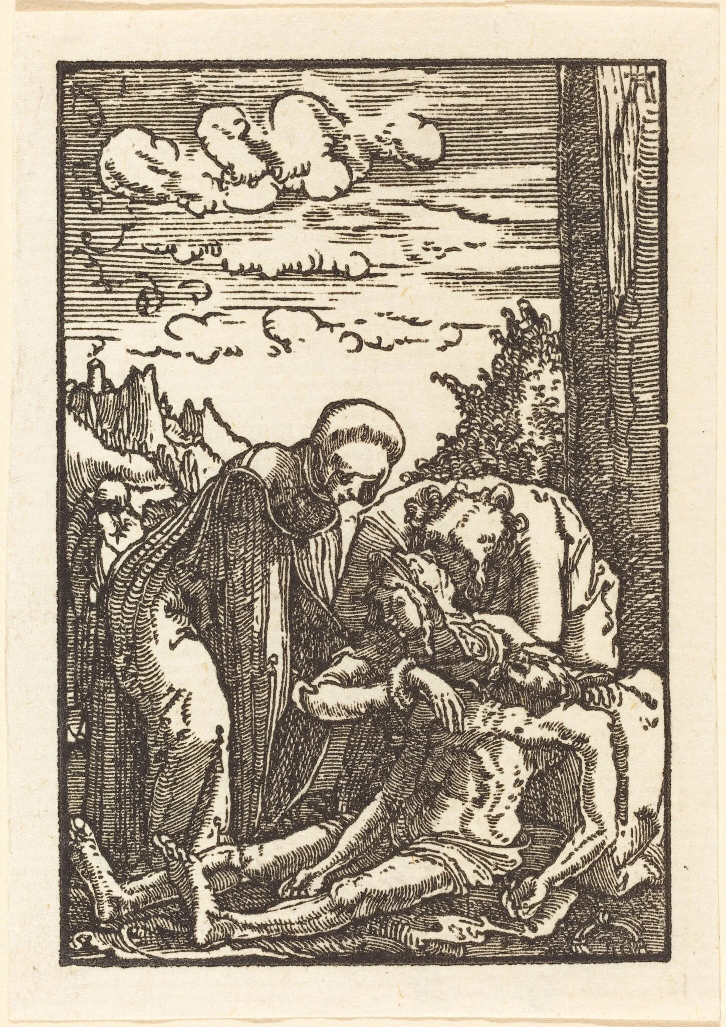 The Lamentation of Christ, by Albrecht Altdorfer, ink, 1513