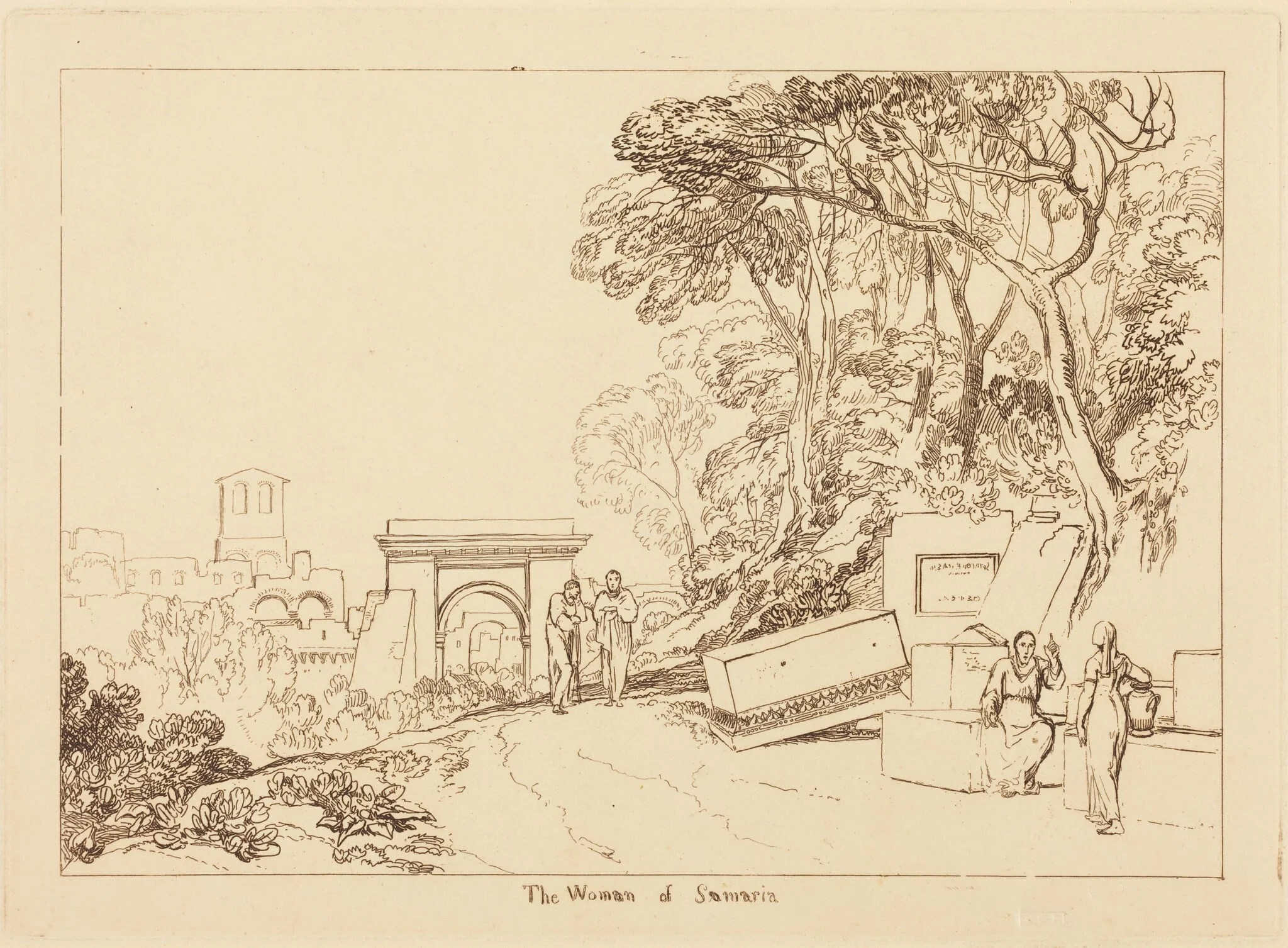 The Woman of Samaria, by Joseph Mallord William Turner, ink, 1819