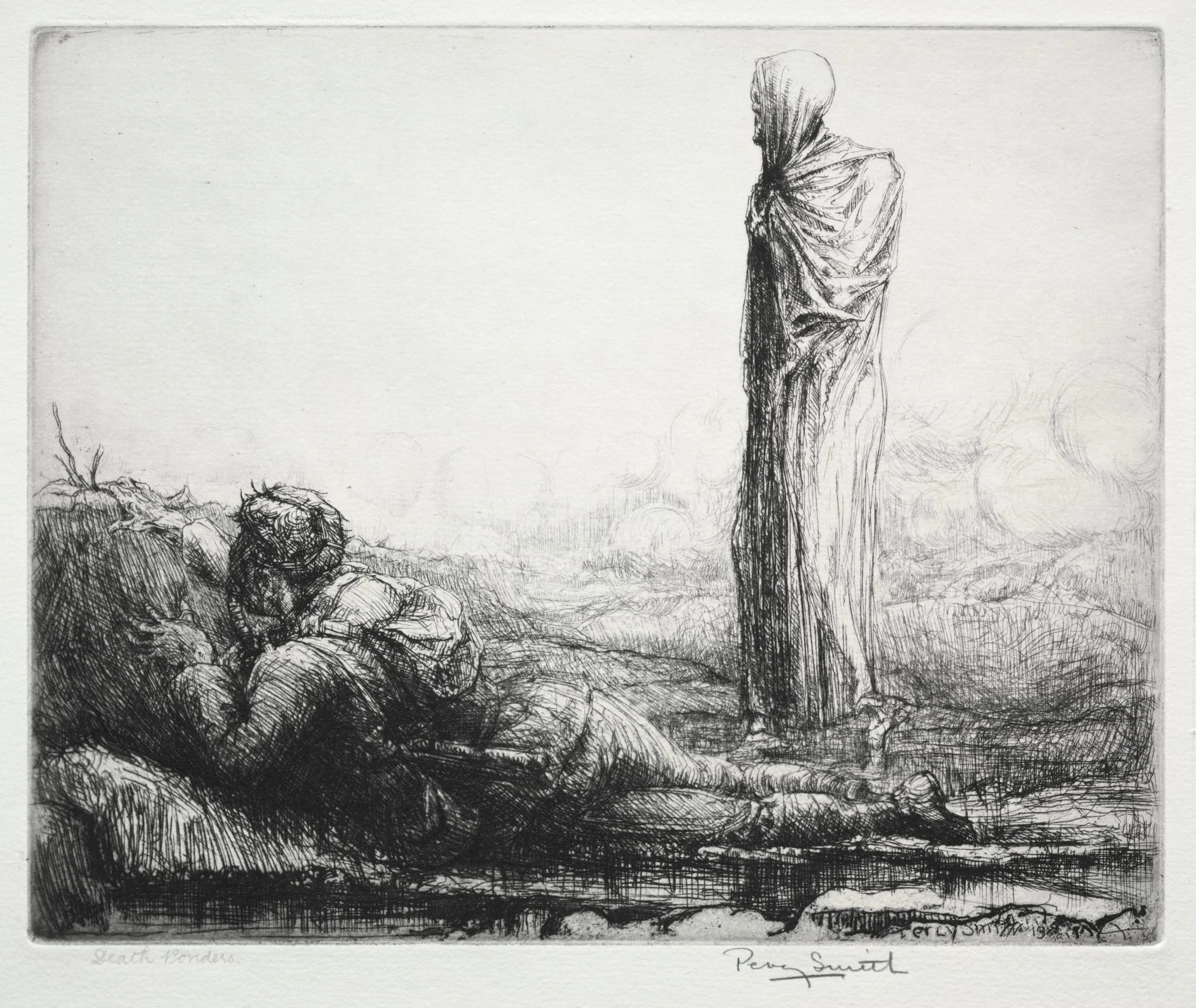 Dance of Death: Death Ponders, by Percy John Delf Smith, 1919