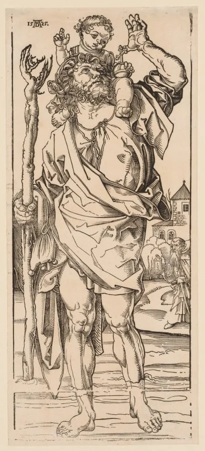 St. Christopher Crossing the Stream, by Albrecht Dürer, 1528