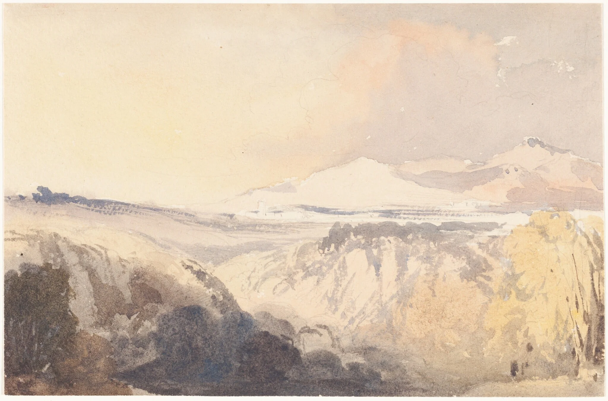Landscape with a Distant Mountain Range