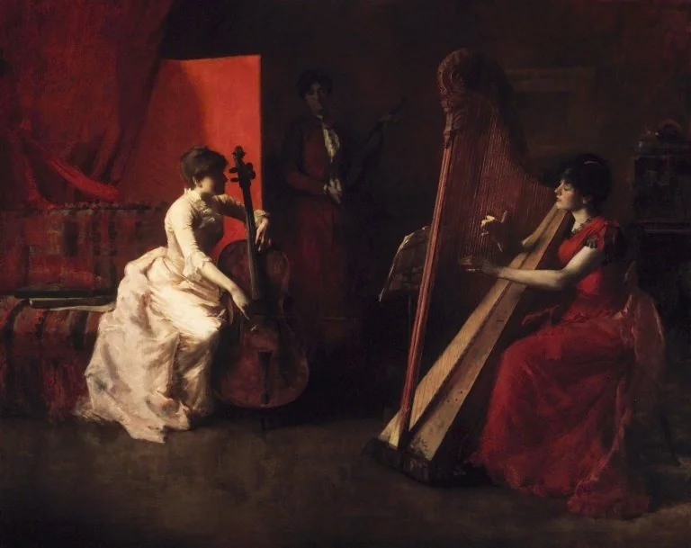 The Trio--Fantasie, by Herbert Denman, oil, 1894