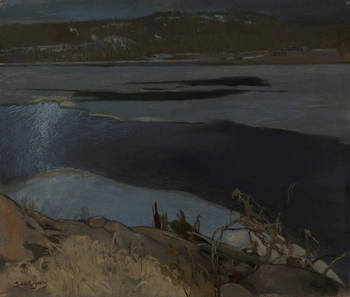 Järvimaisema jäänlähdön aikaan, by Gabriel Engberg, unspecified