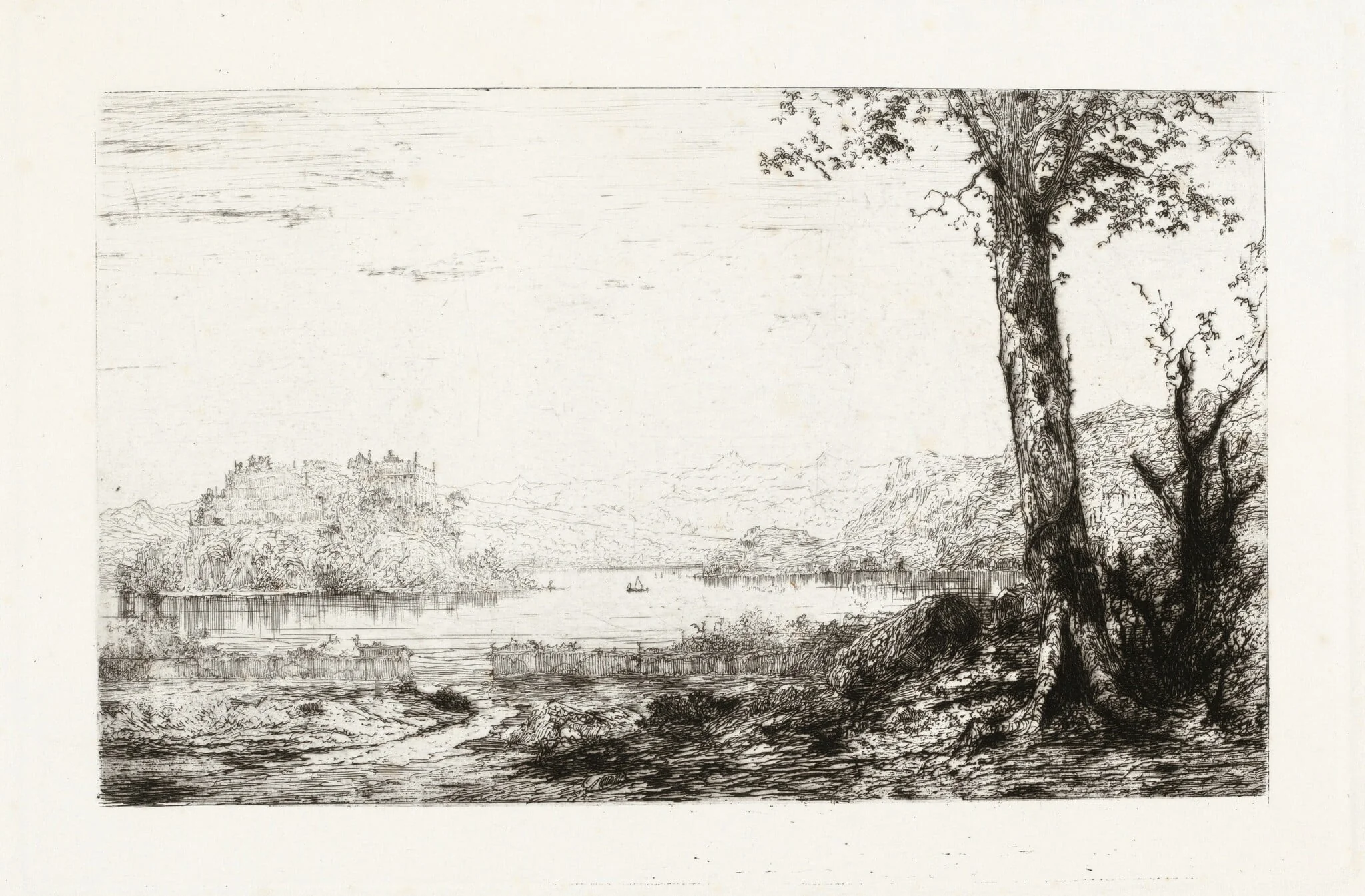 Isola Bella, by Giberto Borromeo, ink, 1870