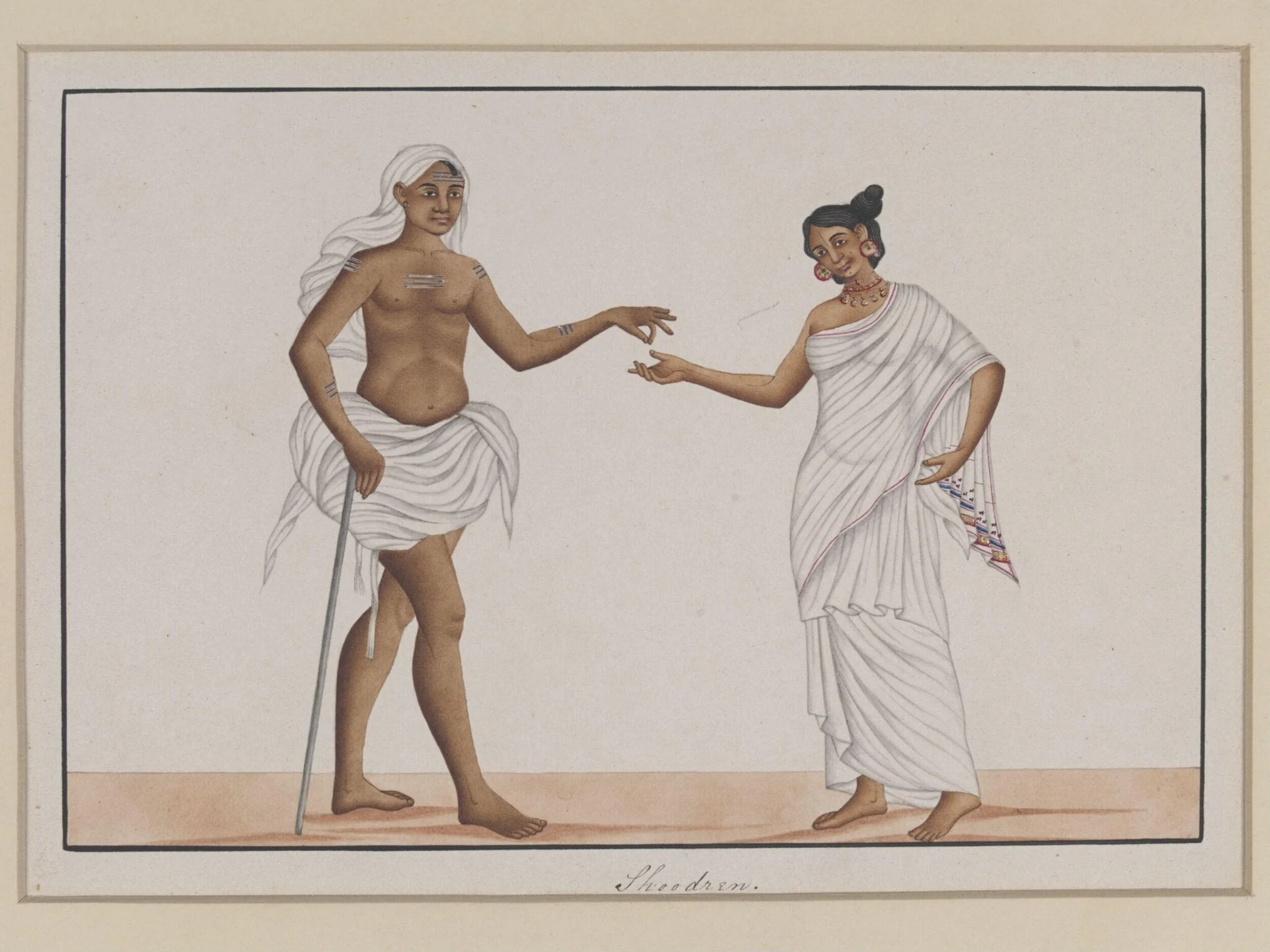 A low caste couple, by Unknown, paint, 1830