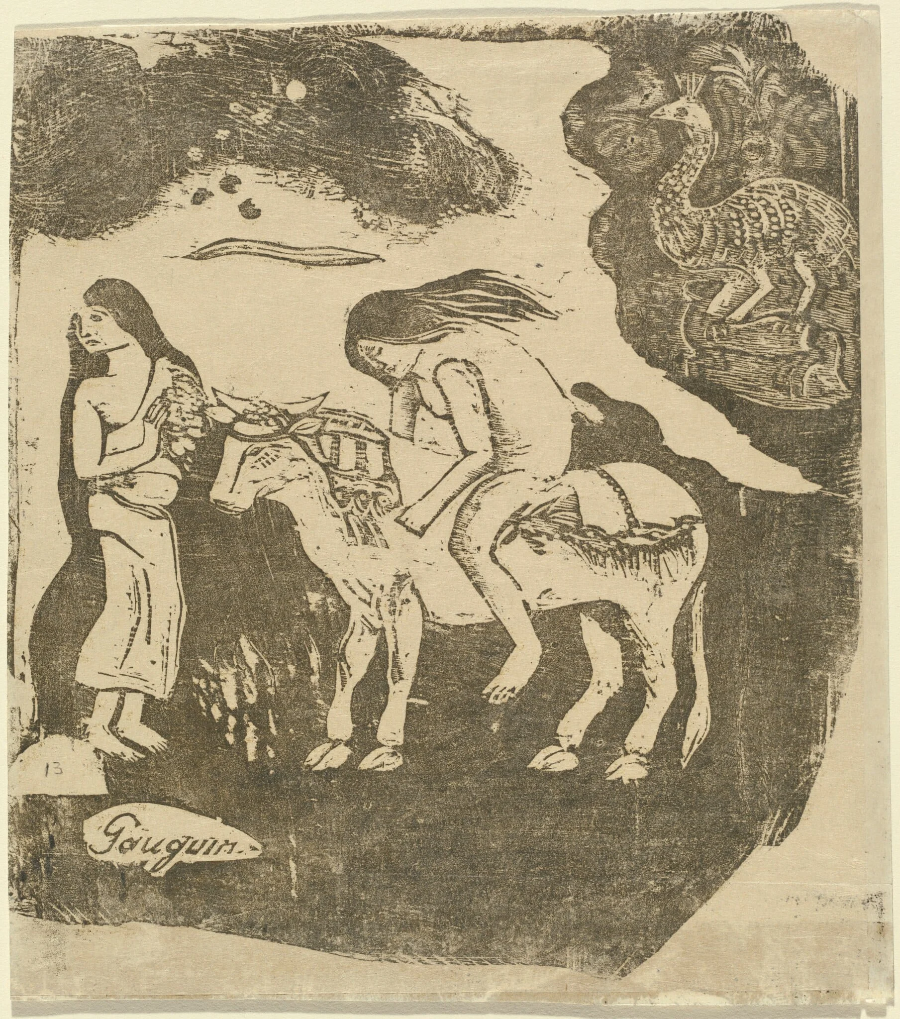 The Rape of Europa (L'enlevement d'Europe), by Paul Gauguin, ink, 1898