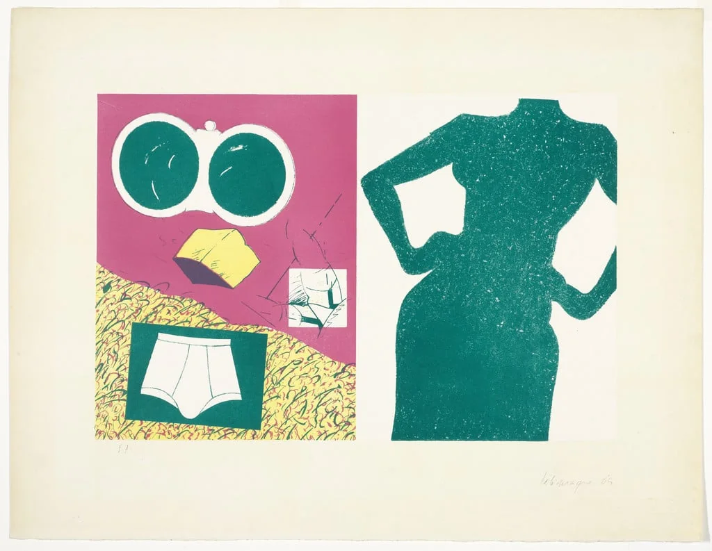 Untitled, by Hervé Télémaque, ink, 1964