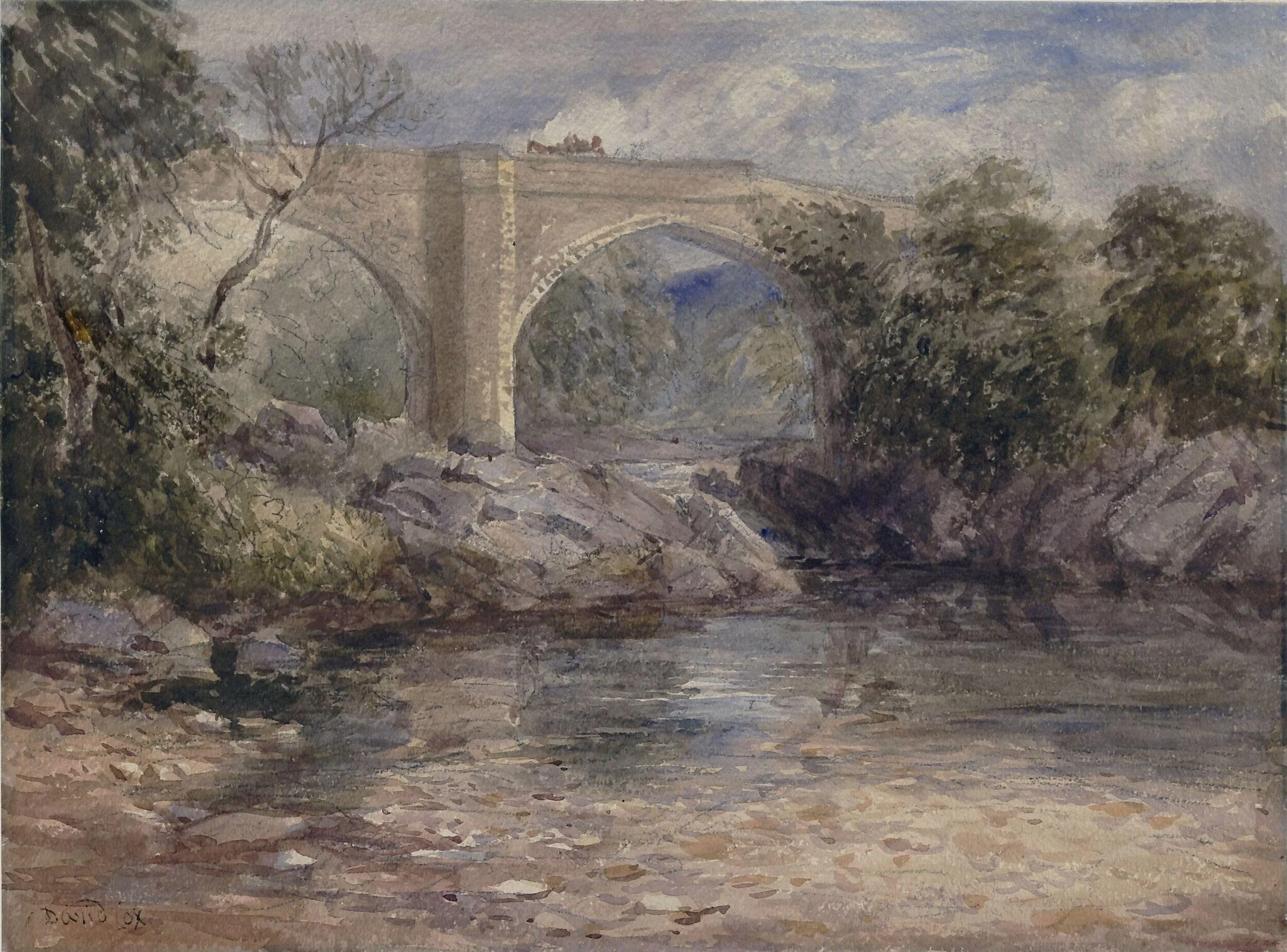 On the lune, Kirby Lonsdale, by David Cox, watercolor, 1800
