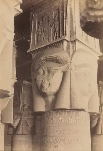 Dendera, Interior of the Temple, Hathor Capitals
