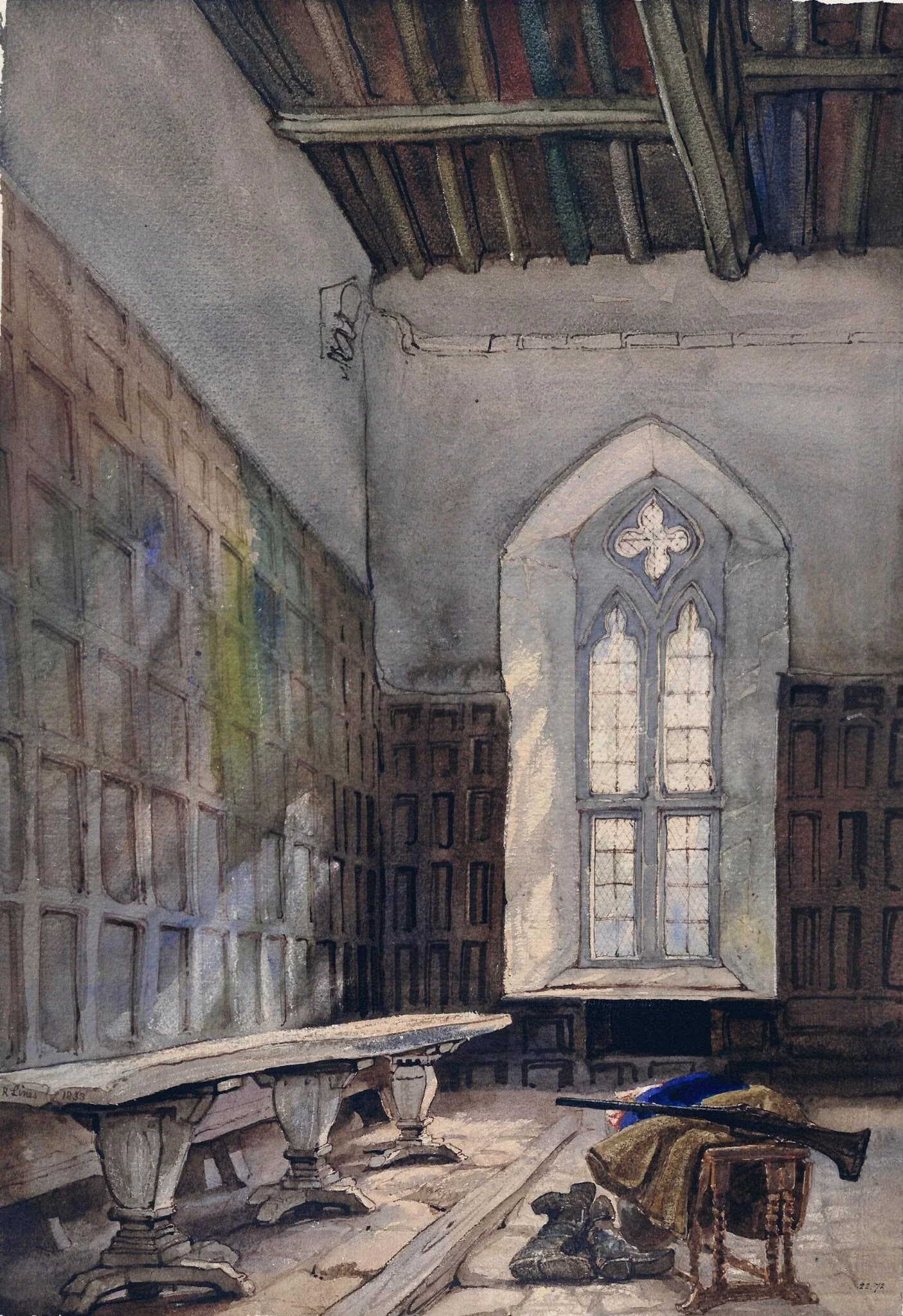 The dias and dining table at Haddon Hall
