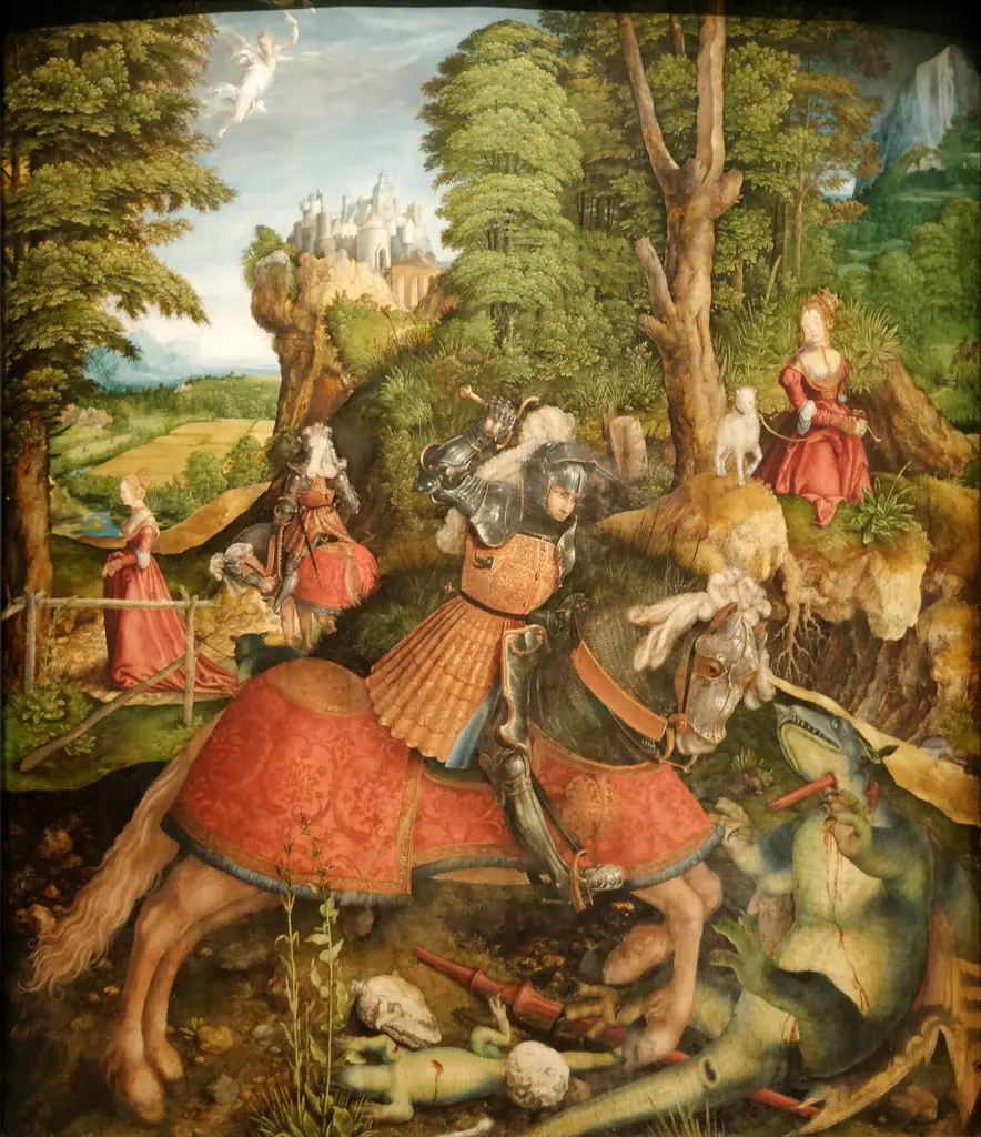 Saint George fighting the dragon