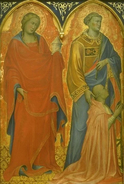 Saints Mary Magdalene, Lawrence and a donor/ Angelo Acciaiuolo