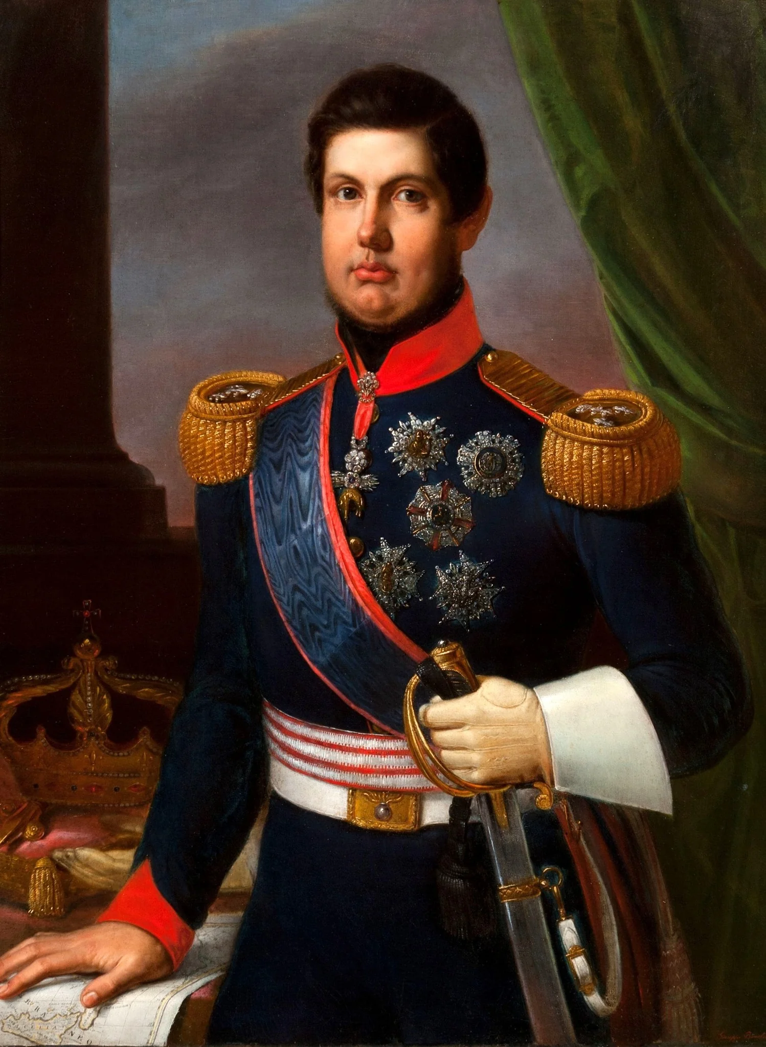 Porträt des Ferdinand II of the Two Sicilies (1810-1859)